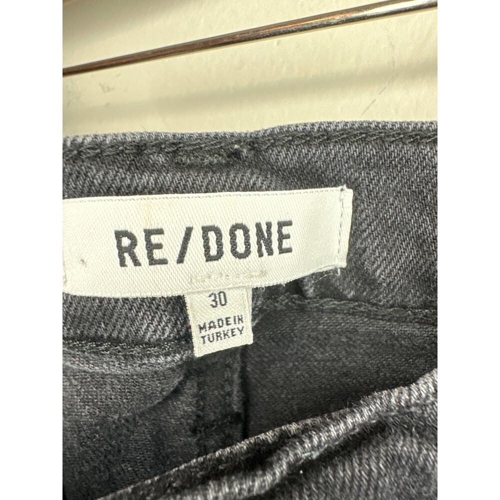 RE/DONE Originals High Rise Ankle Crop 189-03WHRAC Faded Stone button fly Sz 30 - Picture 7 of 9